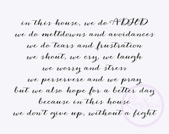 ADHD sign  |  represent ADHD  |  special needs  |  inspirational  |  sign  |  wall hanging  |  home decor  |  digital download