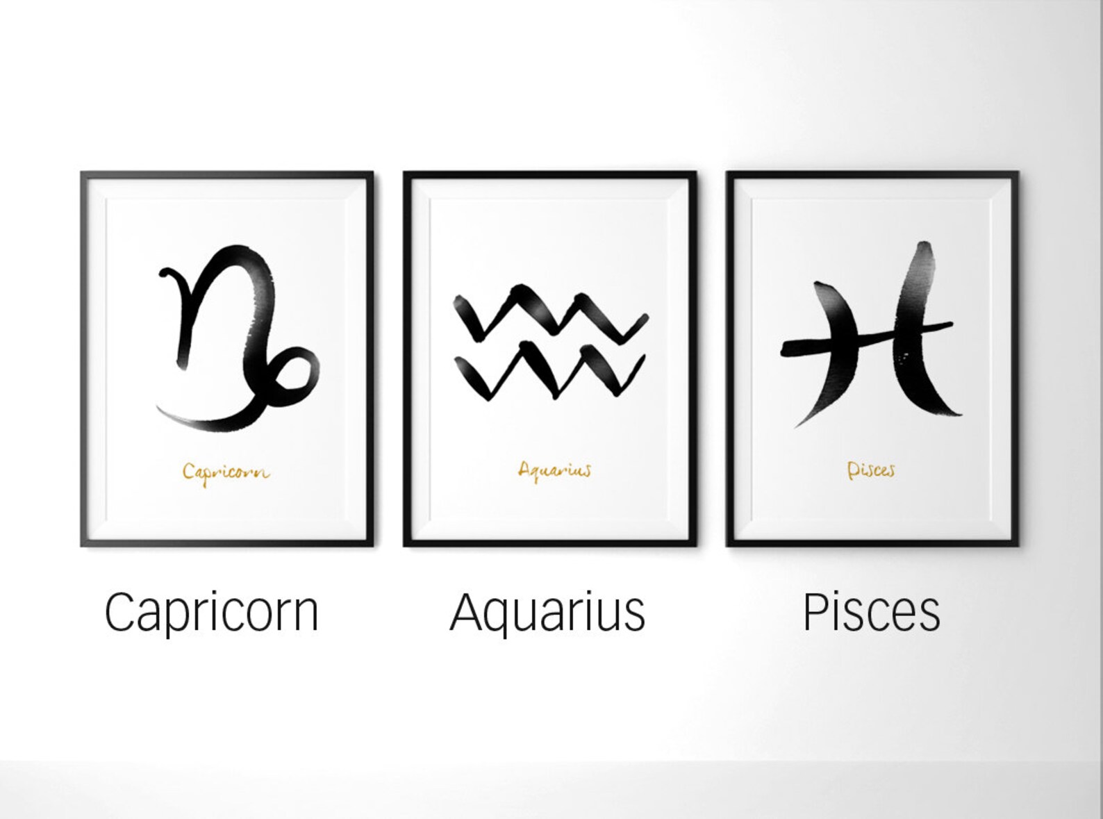 Zodiac Sign Print Set of 3 Prints Astrology Print Gemini Etsy