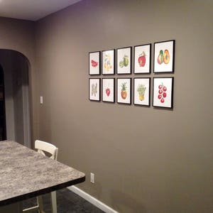 Fruit Watercolor Painting Colorful Kitchen Print Set of 6 - Etsy
