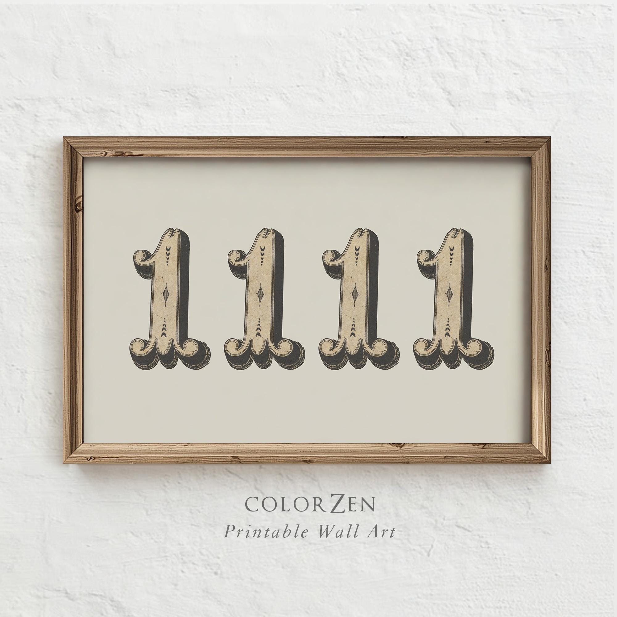 1111 Angel Number Poster - Etsy