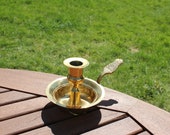 Pineapple Gold Candle Holder, Candle Stick, Vintage solid brass with decorative handle
