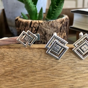 Vintage set of SWANK Cufflinks and Tie Clip / Tie Bar
