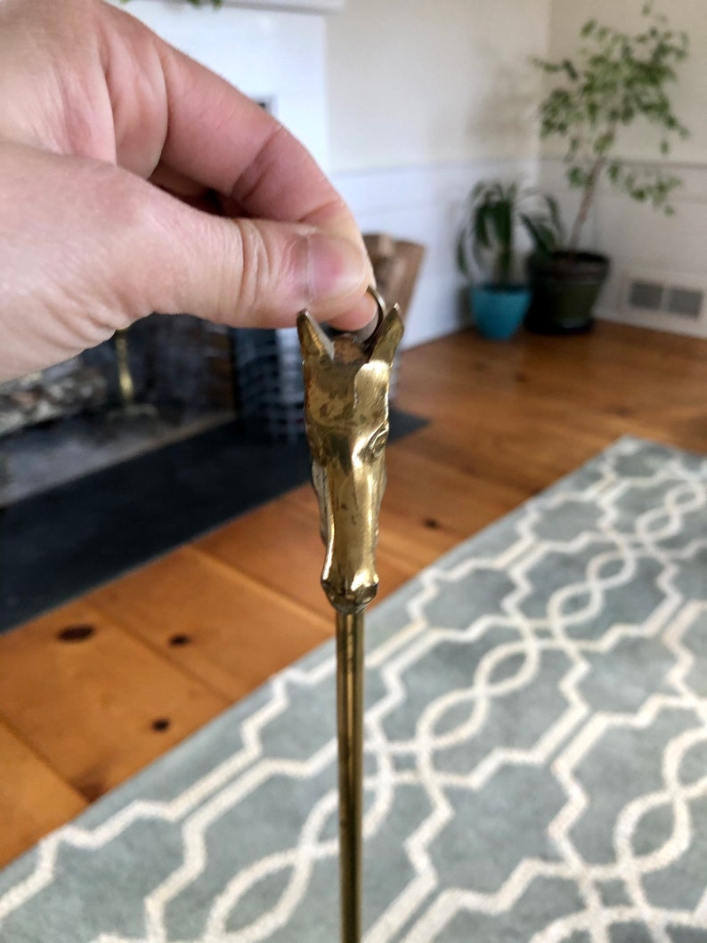 Solid Brass England Horse Figured Shoehorn Gold Color Exclusive gift Solid Brass Horse Head Shoe Horn