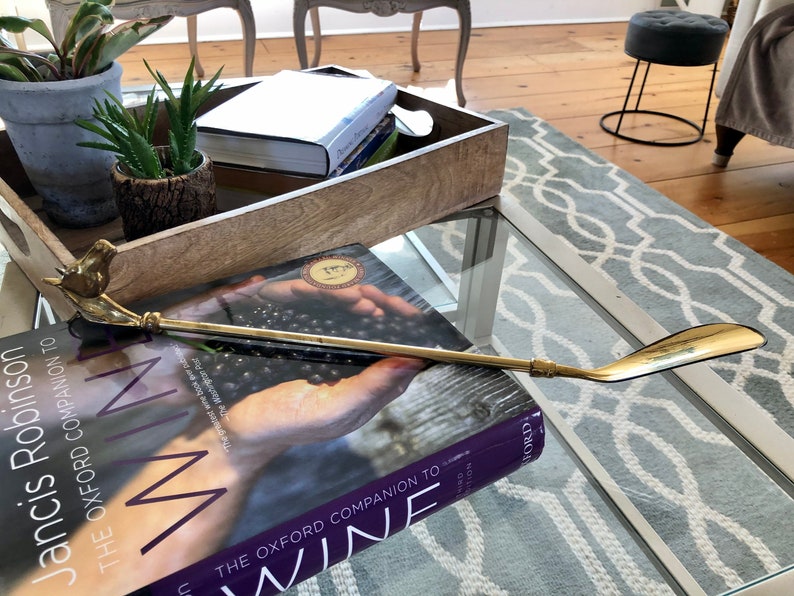 Solid Brass England Horse Figured Shoehorn Gold Color Exclusive gift Solid Brass Horse Head Shoe Horn