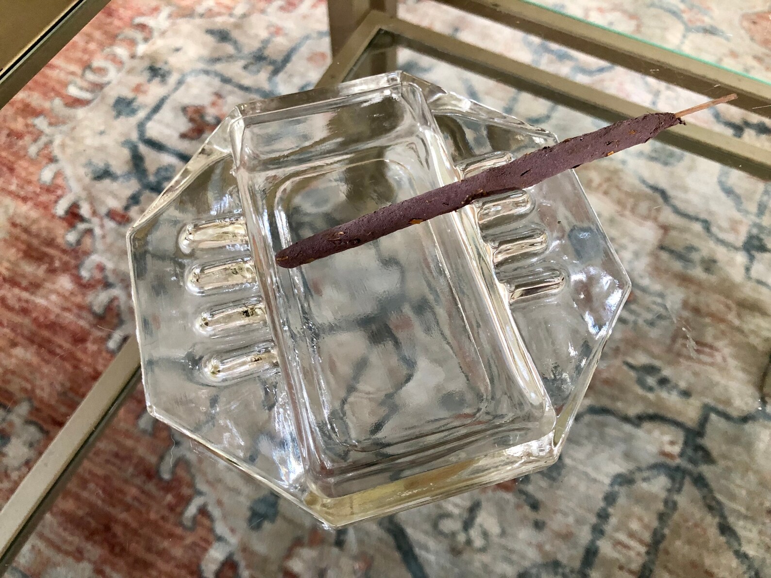 Vintage Clear Glass Ashtray Art Deco Style Dish / Trinket / Etsy