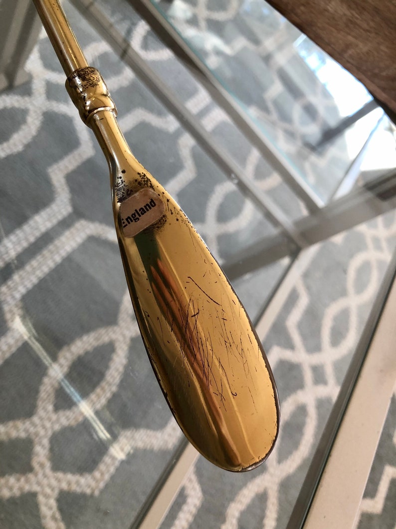 Solid Brass England Horse Figured Shoehorn Gold Color Exclusive gift Solid Brass Horse Head Shoe Horn
