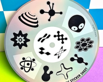 Cyber Y2K Sticker Sheet #1 | 2000s Nostalgia, Retro Stickers