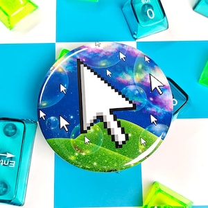 90s Computer Cursor Button, Magnet, or Mirror | Y2K Nostalgia, Webcore Accessories
