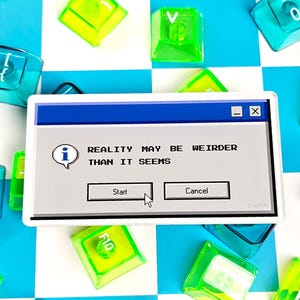 Retro Computer Error Magnet | 90s Webcore Y2K Decor Fridge Magnet