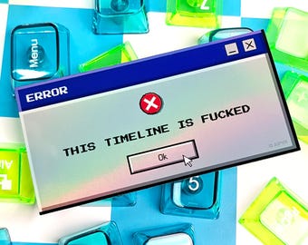 90s Retro Computer Error Sticker | Y2K Nostalgia, Webcore Stickers
