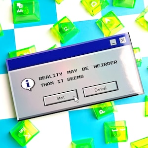 90s Reality Computer Pop Up Sticker | Y2K Nostalgia, Webcore Stickers