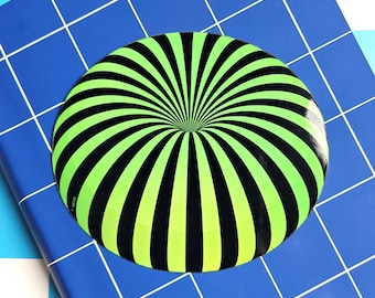 Neon Green Orb Sticker | Psychedelic Art, Trippy Laptop Decal