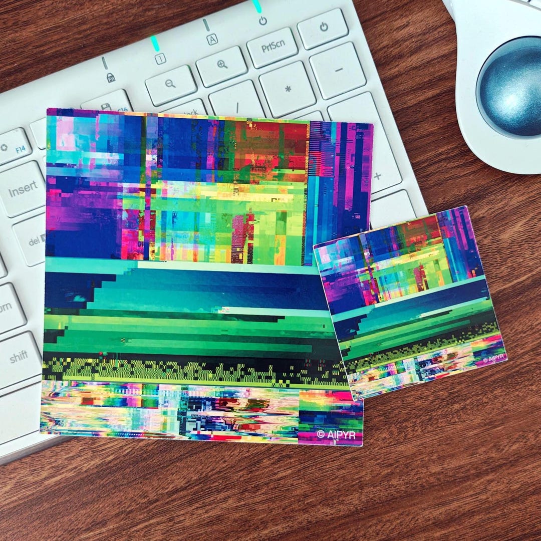 Glitch Error Art Print - Glitch Art - Abstract Tech - Mini Poster ...