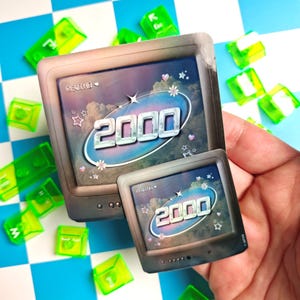 2000s Retro TV Holographic Stickers
