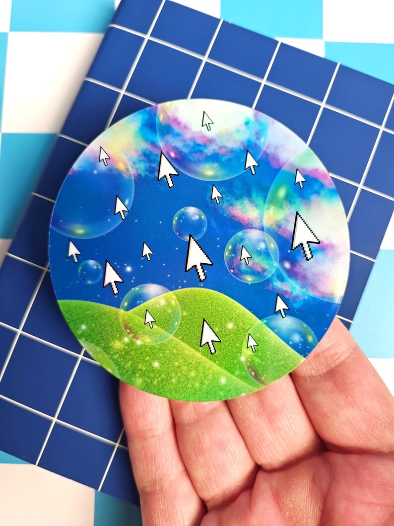 Webcore Stickers Webcore Dreams Holographic Sticker | Dreamy Retro Computer Nostalgia - Etsy