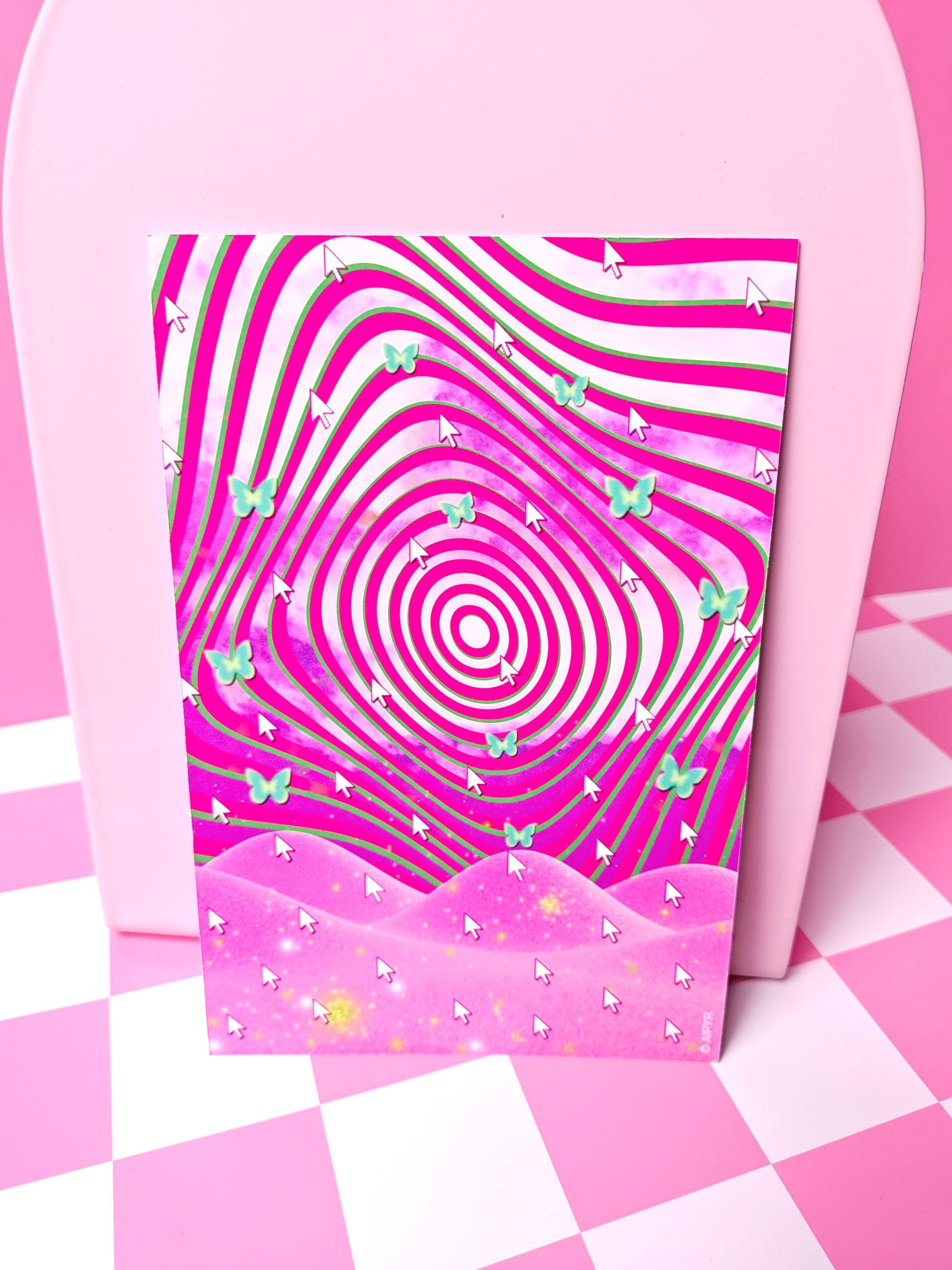 Pink Dreamcore Art Print | Frutiger Aero Decor, Retro Psychedelic ...
