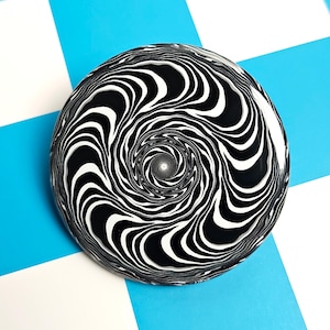 Rorschach Vortex Button, Magnet, or Mirror | Psychedelic Art, Trippy Optical Illusion