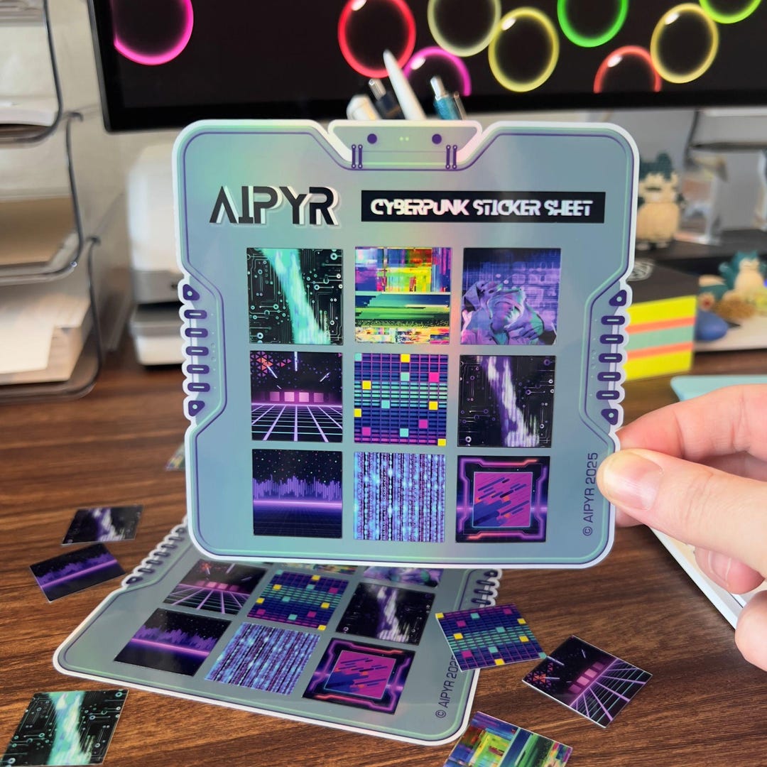 Cyberpunk Sticker Sheet - Vaporwave Aesthetic - Laptop Collage Stickers ...