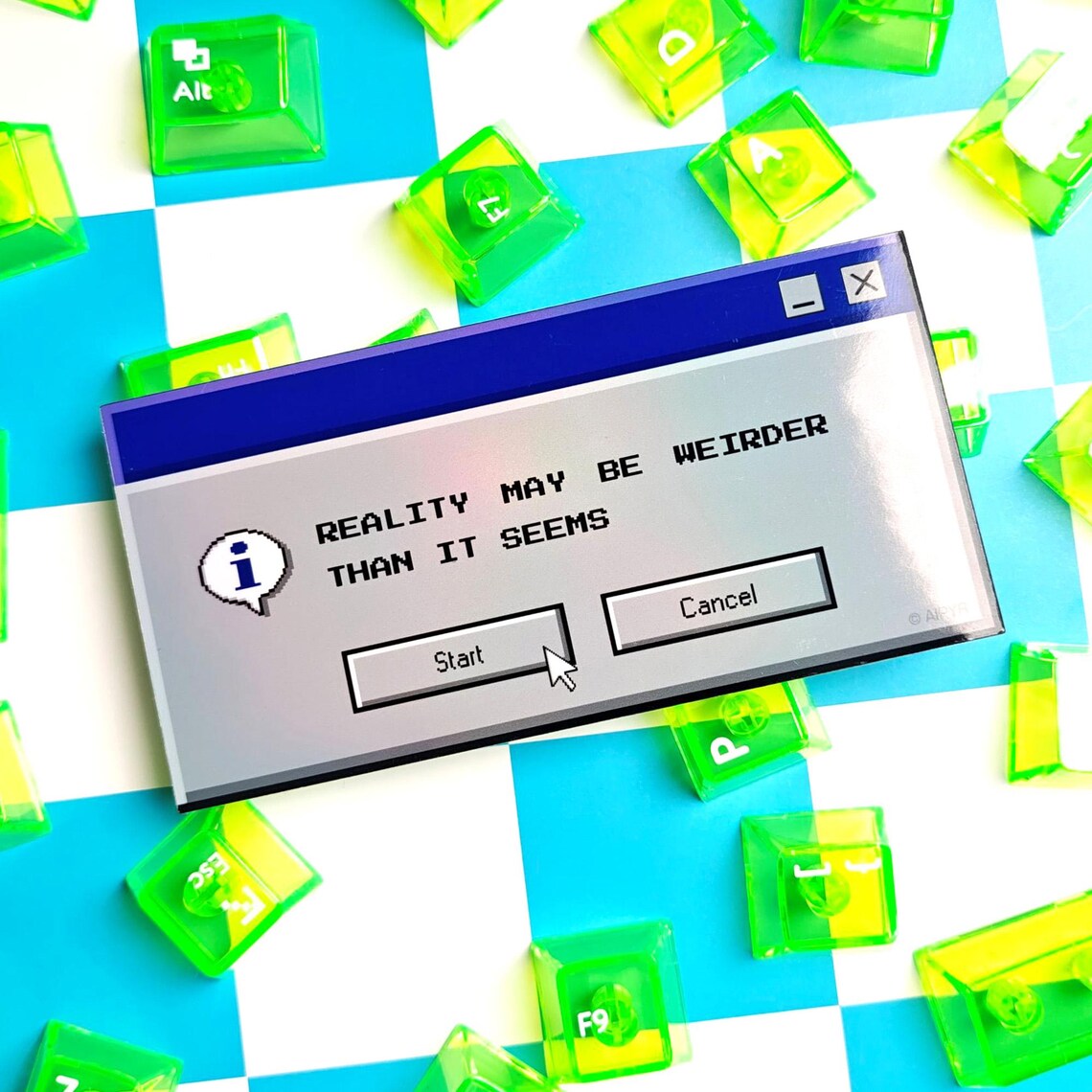 90s Reality Computer Pop up Sticker | Y2K Nostalgia, Webcore Stickers ...