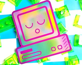 Rainbow Webcore Computer Sticker | Y2K Nostalgia, 90s Retro Stickers