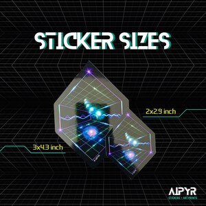 Holographic Dimension Jumping Sticker - Cyberpunk Sticker - Laptop ...