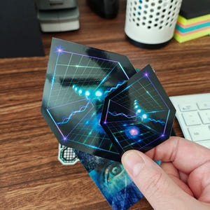 Holographic Dimension Jumping Sticker - Cyberpunk Sticker - Laptop ...