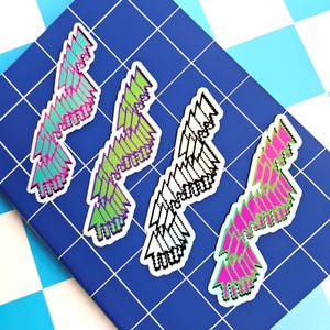 Holographic Computer Cursor Sticker | 90s Nostalgia, Y2K Retro Tech, Pixel Art Stickers