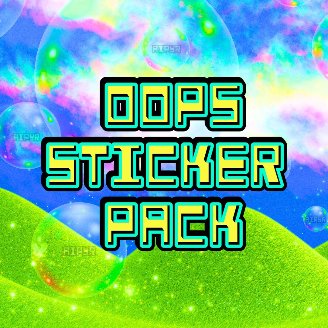 Oops Sticker Pack | Holographic Stickers, Random Laptop Decals - Etsy