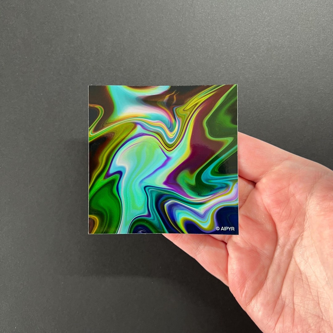 Technicolor Swirl Sticker - Etsy