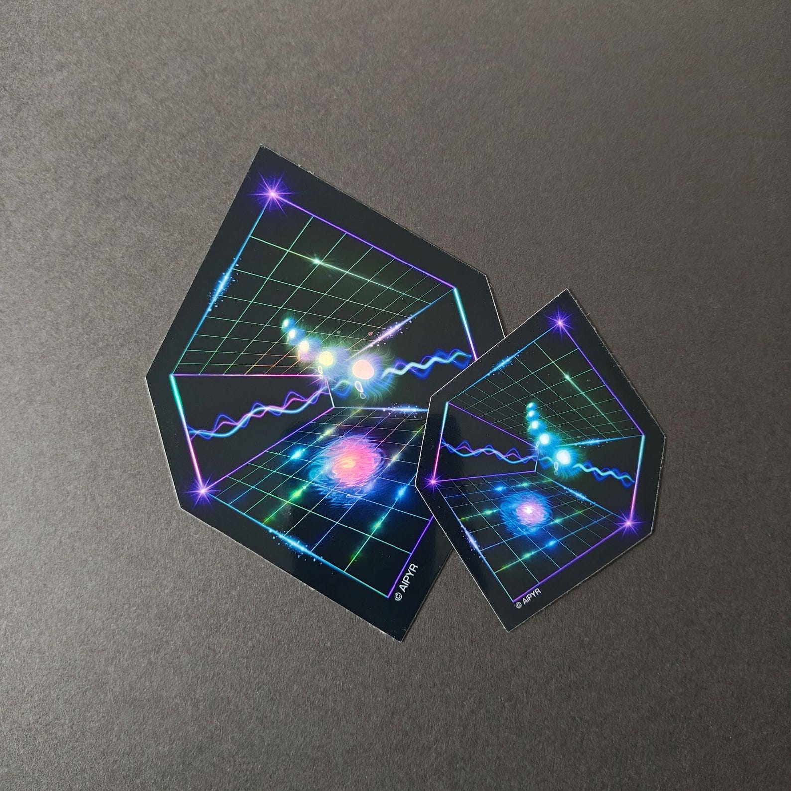 Holographic Dimension Jumping Sticker | Surreal Sci-fi Art - Etsy