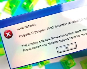 2000s Retro Computer Error Sticker | Funny Laptop Decal