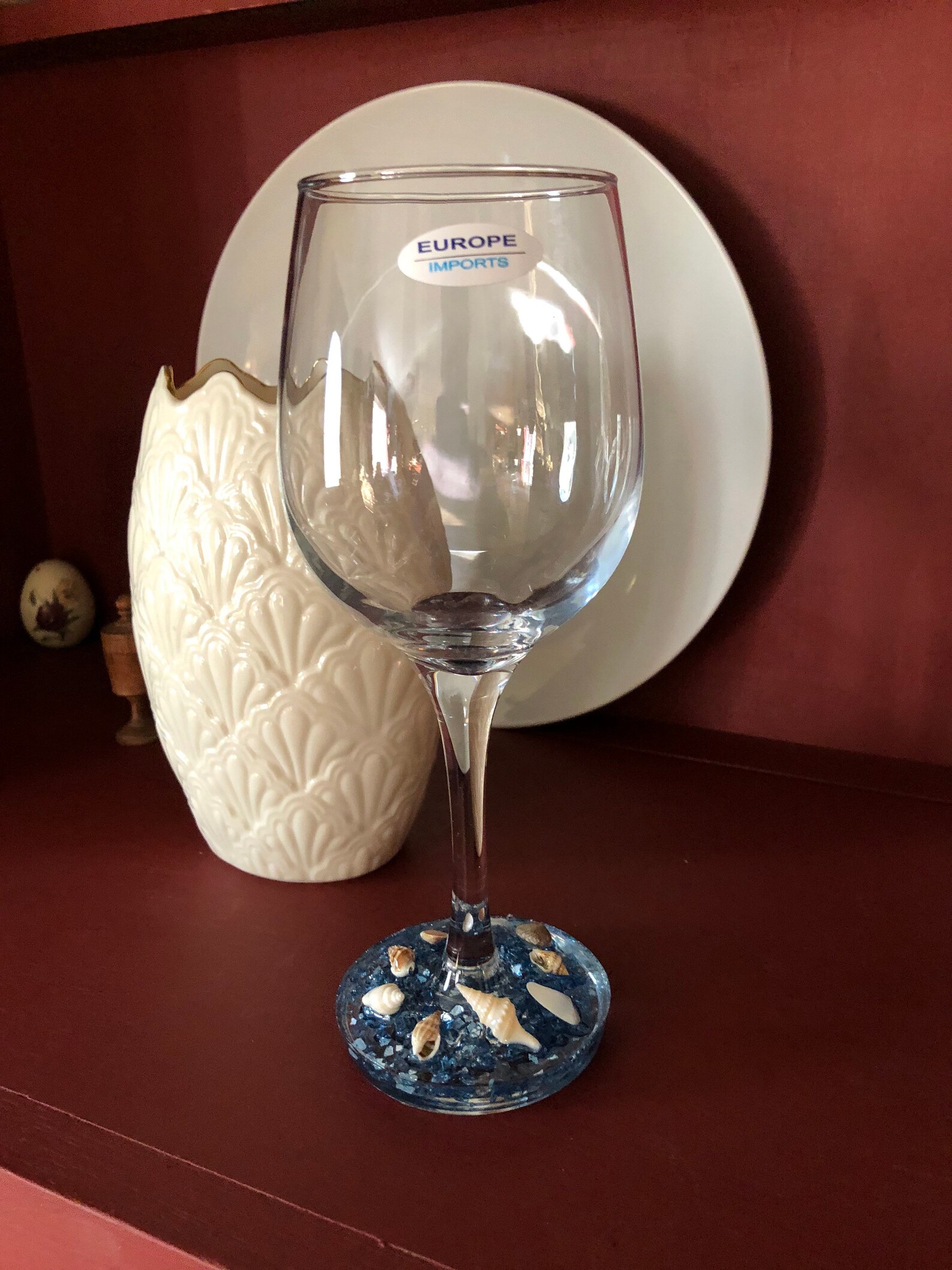 DIY 2 Resin Bottom Wine Glass Beach Inspired Wine Glass Etsy Canada