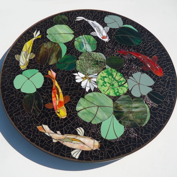 Custom Glass Mosaic Tables Etsy