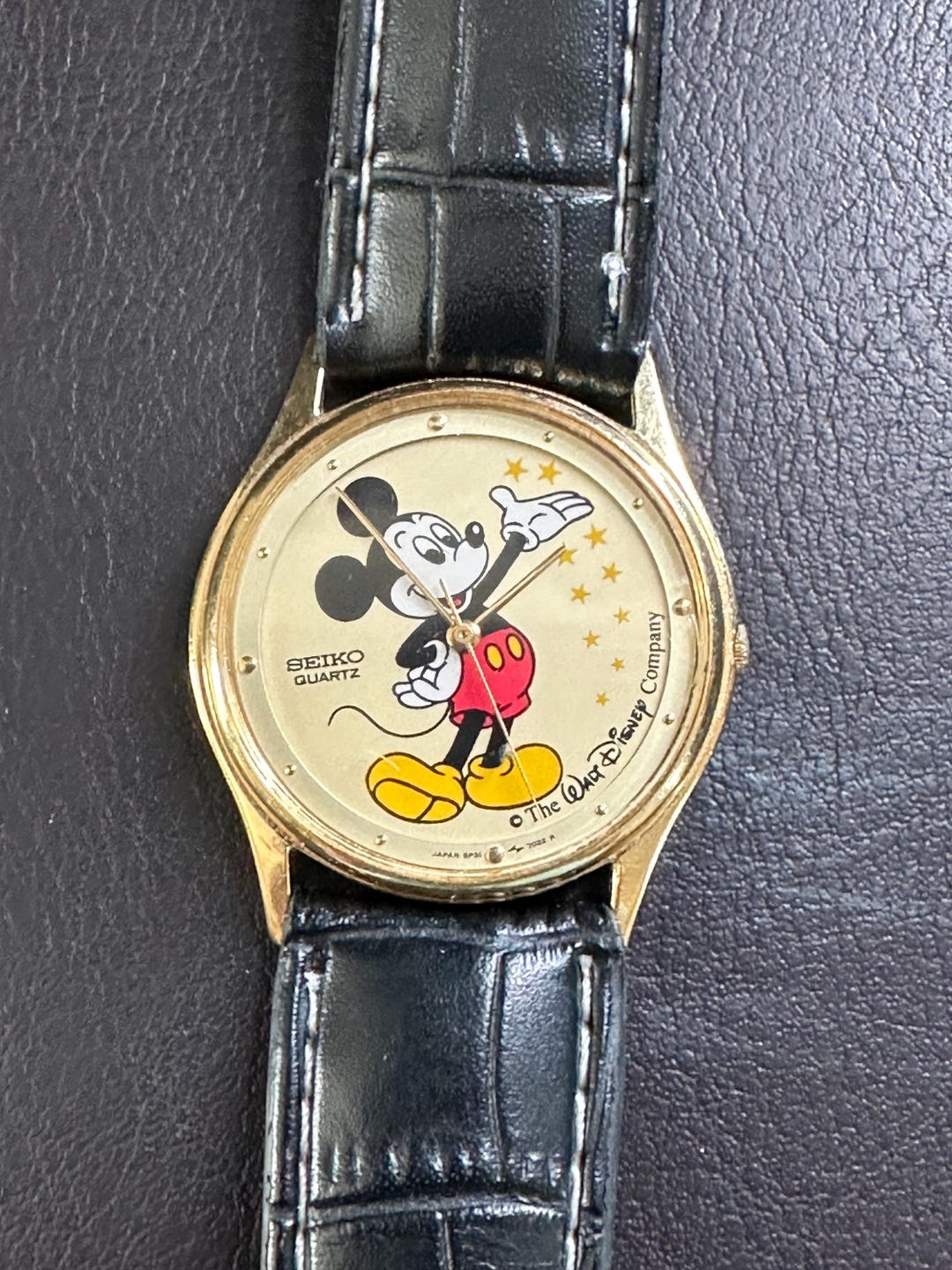 Vintage Mod Seiko Automatic 6309A Repainted Mickey Mouse