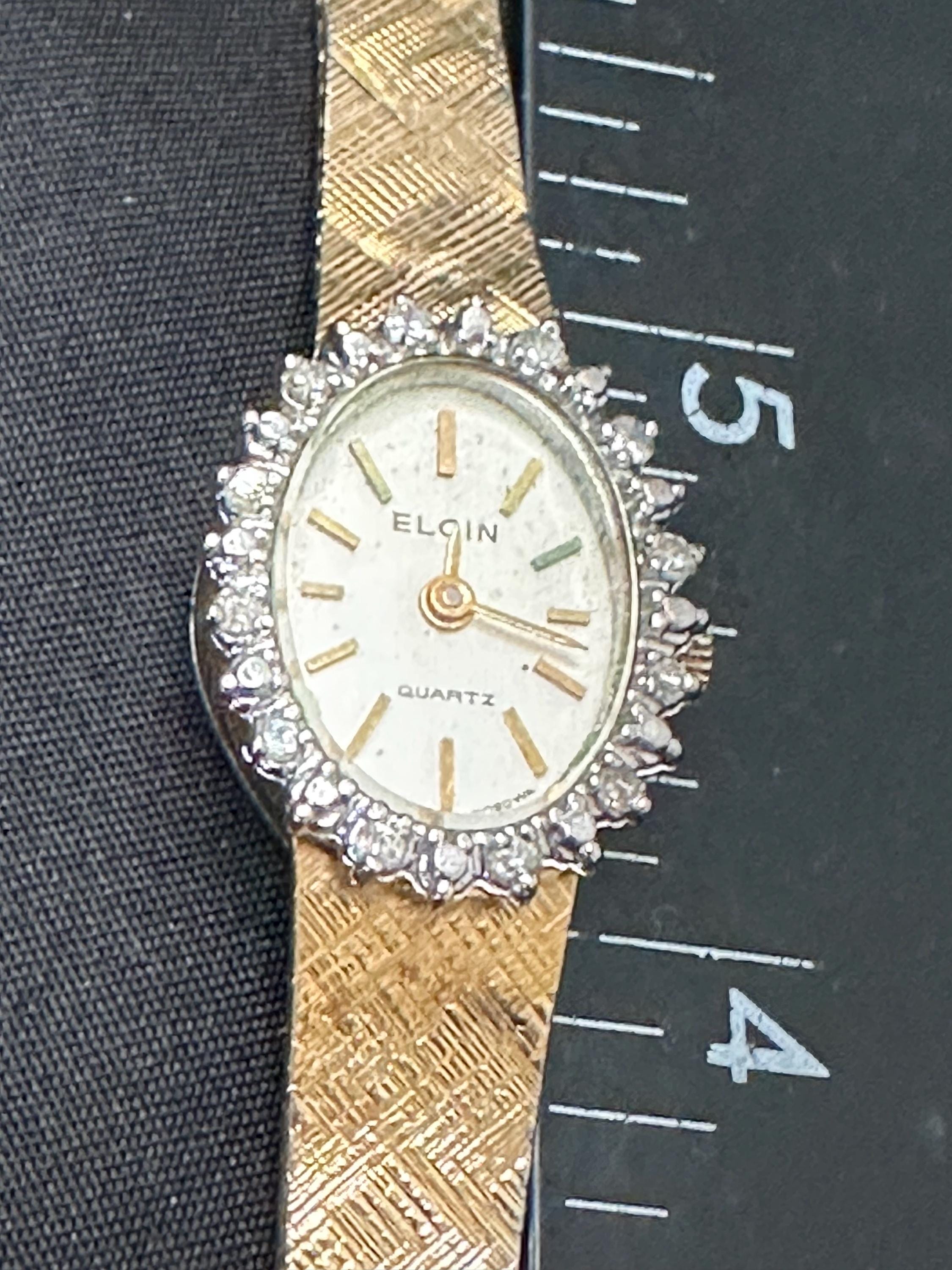 Elgin Diamond Watch - Etsy
