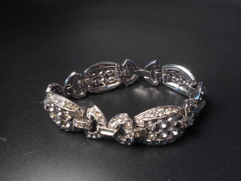 5 12 wrists MINT 1950/'s UpCycled Rhinestone Bracelet Small Wrists Vintage 1950/'s Clear Crystal Link Wedding Bracelet Wedding jewelry