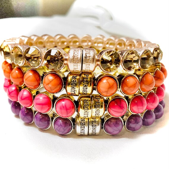 50 OFF SET of FOUR Plunder Signed Magnetic Bracelets Set of 4