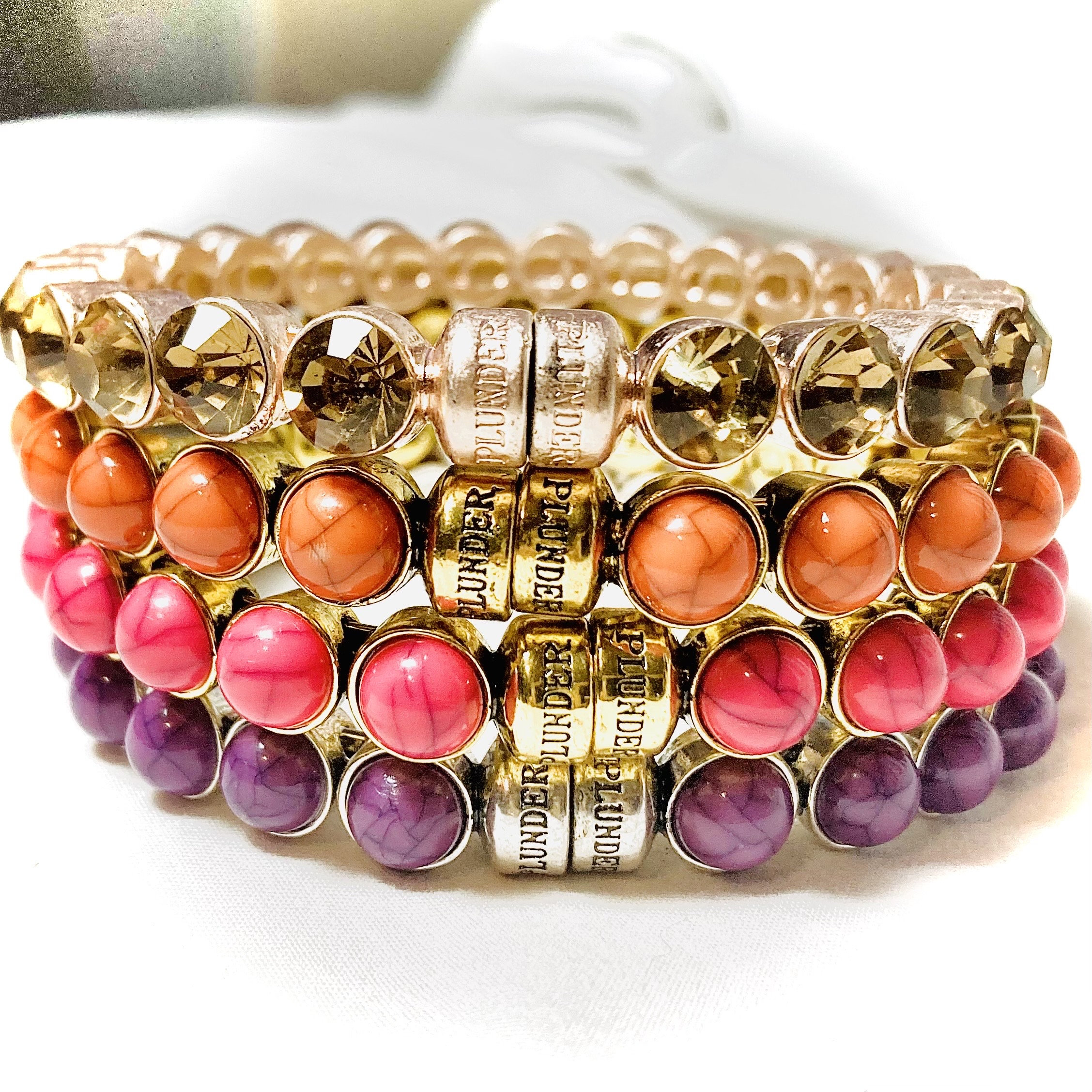 Get 50 Off Plunder Signed Magnetic Bracelet Purple Orange Pink Crystal Pick One Great Deal Etsy