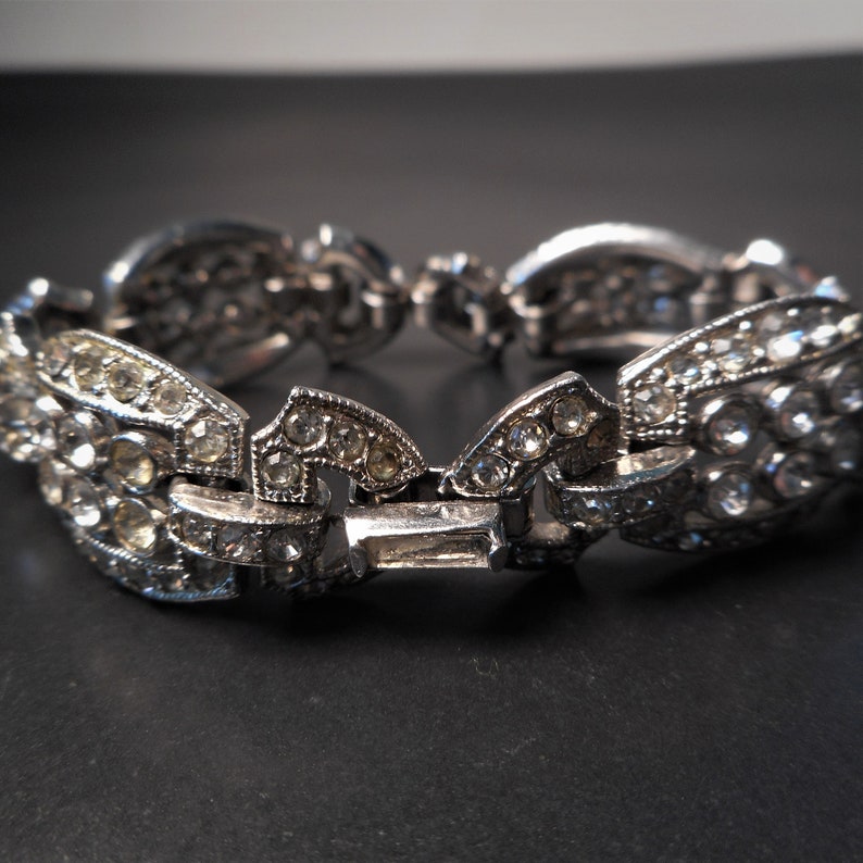 5 12 wrists MINT 1950/'s UpCycled Rhinestone Bracelet Small Wrists Vintage 1950/'s Clear Crystal Link Wedding Bracelet Wedding jewelry