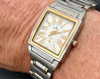 Vintage Croton Equator Chronograph Watch: 18K Gold Accents, KEEPS TIME, Women’s 6” Wrist, A WoW!
