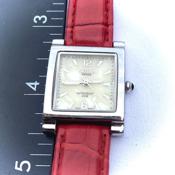 Vintage Activa Swiss MOP WR Leather Band Womens Working Watch New Battery GET 50 Off Etsy Canada