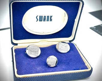 ヴィンテージ スワンク シルバーメッキ ブルー ツートン エナメル