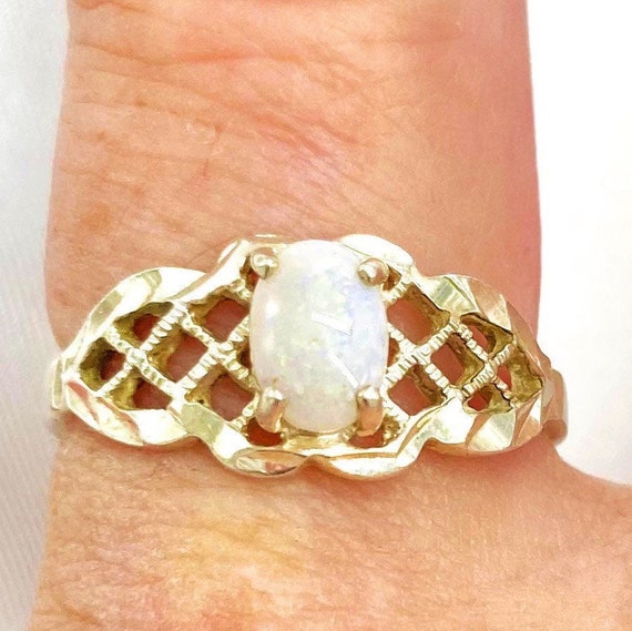50% OFF! Vintage Opal Sterling Women's Ring, Size… - image 1