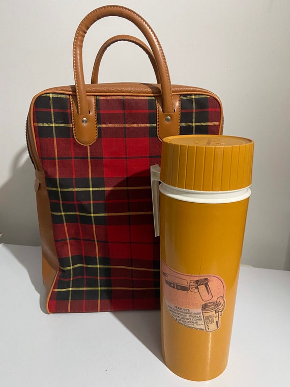 vintage thermos plaid lunch Gem