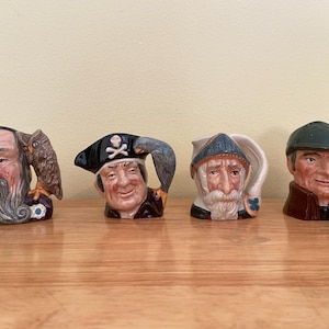 Vintage Royal Doulton small mini Toby character jug; 4 options of various figurines
