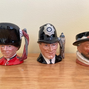 Vintage Royal Doulton small mini Toby character jug; 3 options of various figurines