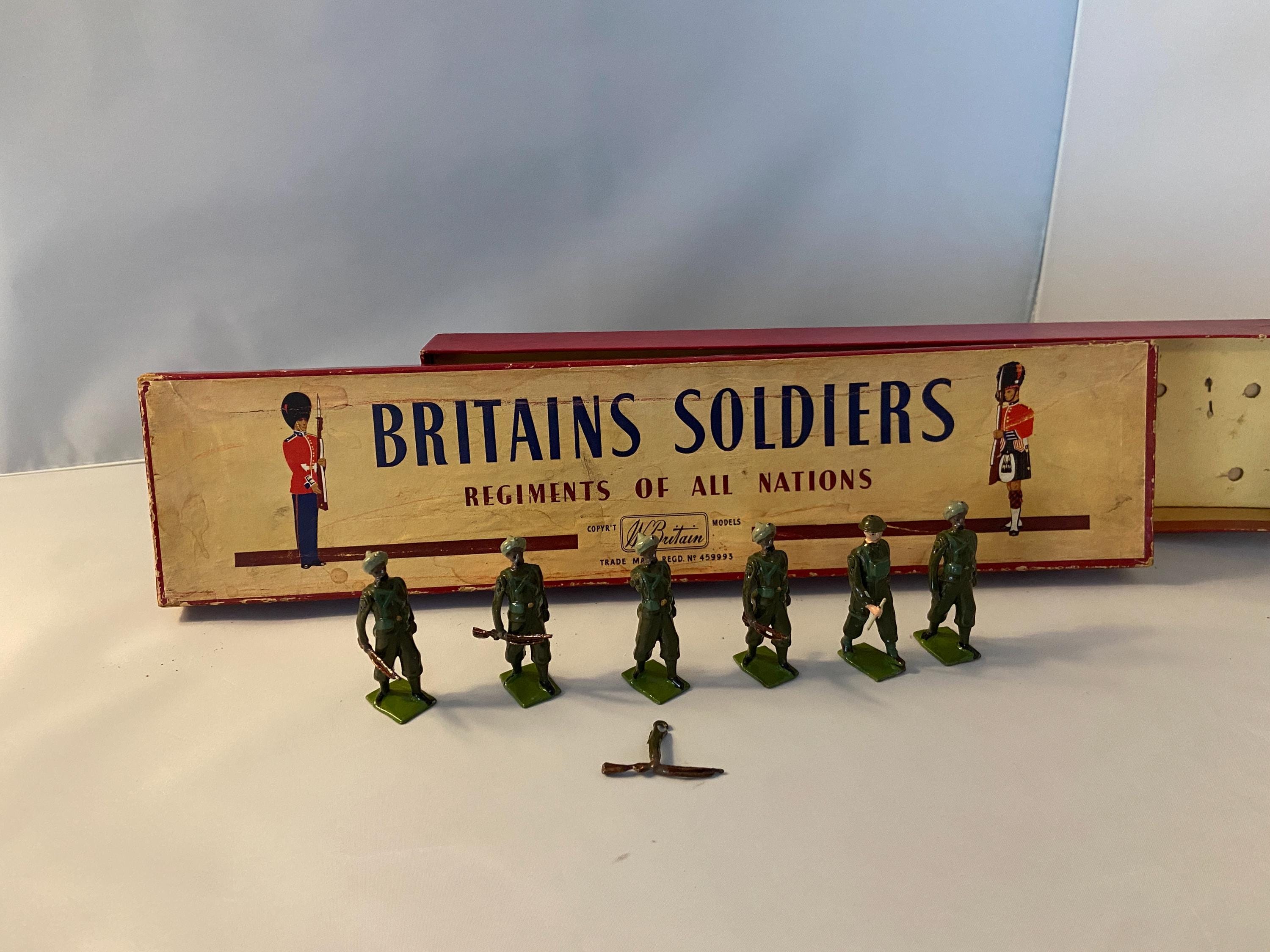 Vintage Cast Iron Toy: Britains Soldiers, Regiments of All Nations