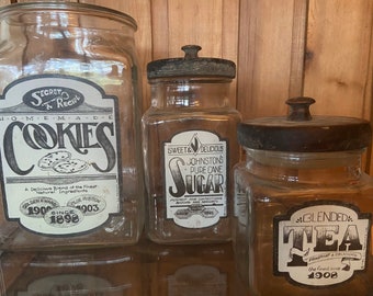 Vintage Anchor Hocking USA Cookies, or Sugar, or Tea Canister 1984 SJL Products Inc