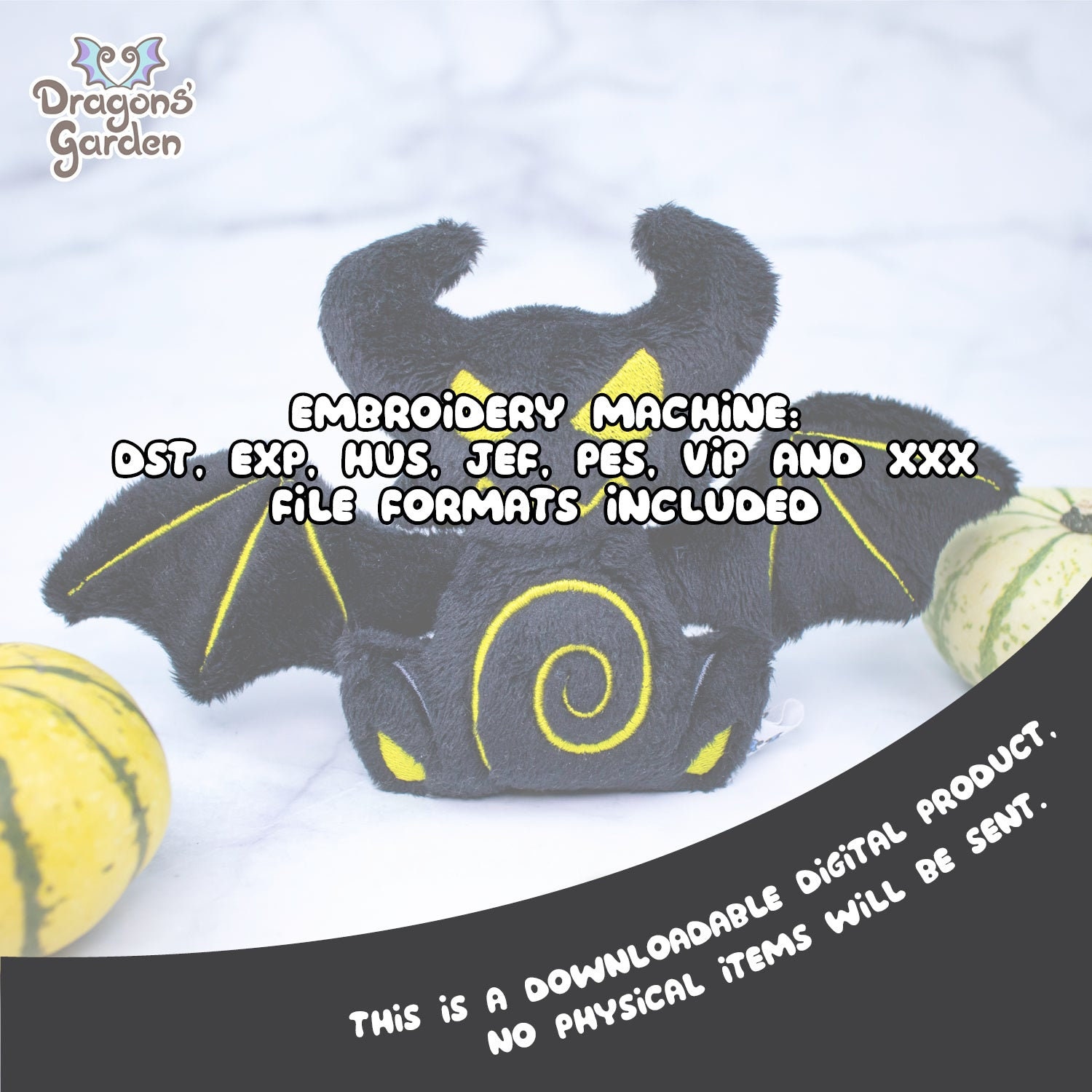 ITH Scary Imp Plush Embroidery Pattern | Spooky Imp Demon Knight Cute ...