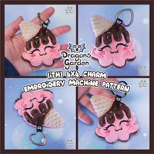 ITH Sweet Octopus Charm Embroidery Pattern | 4x4 In the Hoop Embroidery Machine Pattern | With Photo Tutorial Beginner Friendly